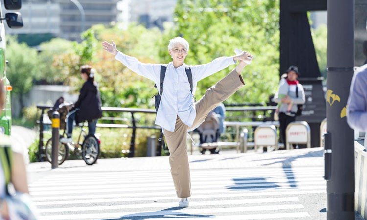 中井先生外で立位