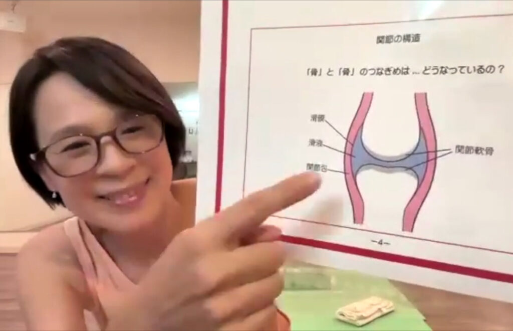 Miwa先生が関節の説明をする様子