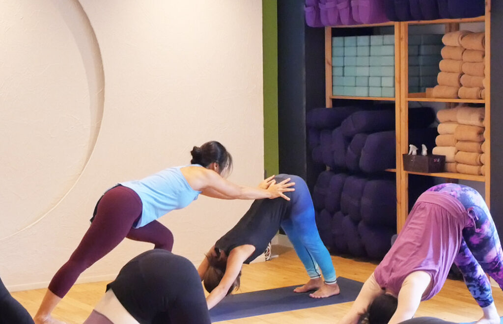 ヨーコ先生のダウンドッグのアジャスト